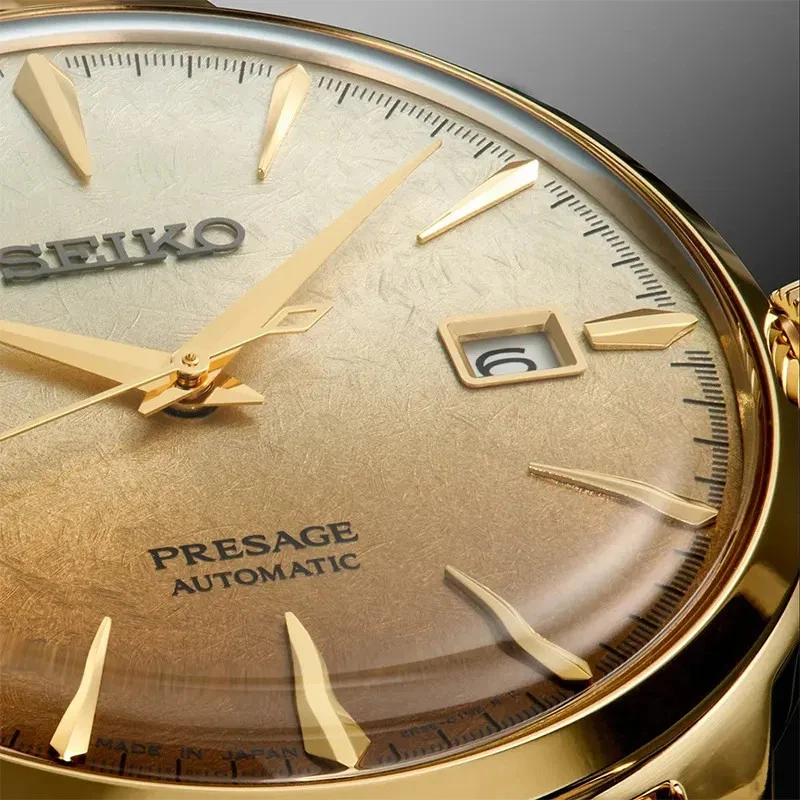 Seiko Presage SRPK46J1 Automatic Cocktail Time Gold-Tone Made in Japan - Image 2